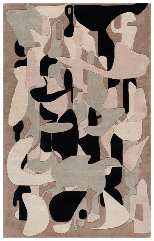 Safavieh Rodeo Hand-Tufted Grey Ivory Area Rug — Minimalist Wool-Cotton Blend, Low-Profile Elegance For Rooms 8'-0" x 10'-0" RD482F-8