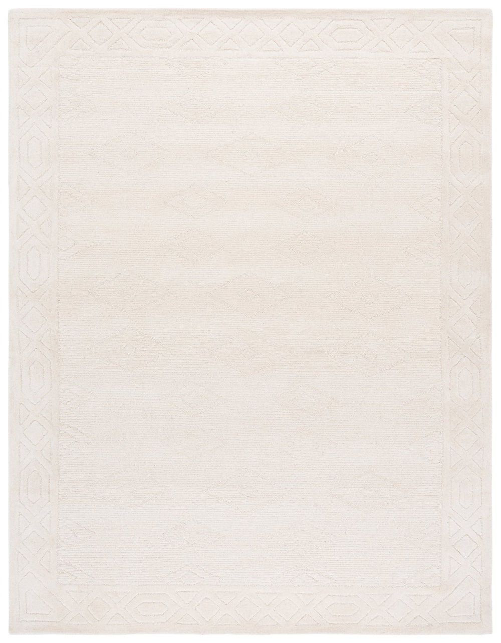 Safavieh Rodeo Hand-tufted Wool And Cotton Rug - Elegant Geometric Design For Sophisticated Home Decor Ivory 80% Wool & 20% Cotton Rd675a-8