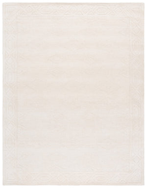 Safavieh Rodeo Handcrafted Area Rug - Luxurious Geometric Tufted Design For Elegant Home Décor & Comfort Ivory 80% Wool & 20% Cotton Rd675a-4