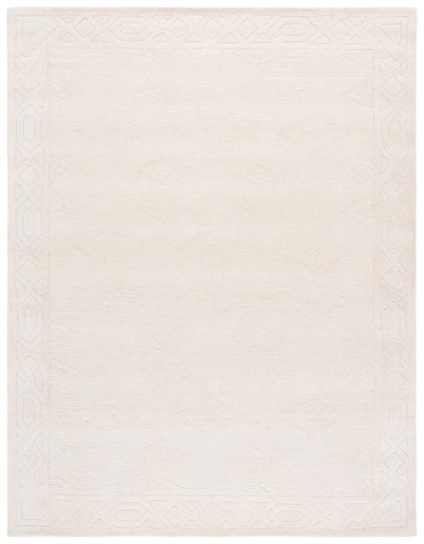 Safavieh Rodeo Handcrafted Area Rug - Luxurious Geometric Tufted Design For Elegant Home Décor & Comfort Ivory 80% Wool & 20% Cotton Rd675a-4