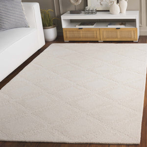 Safavieh Rodeo Hand-tufted Area Rug - Luxurious Wool & Cotton Blend With Geometric Design For Elegant Spaces Ivory 80% Wool & 20% Cotton Rd676a-8