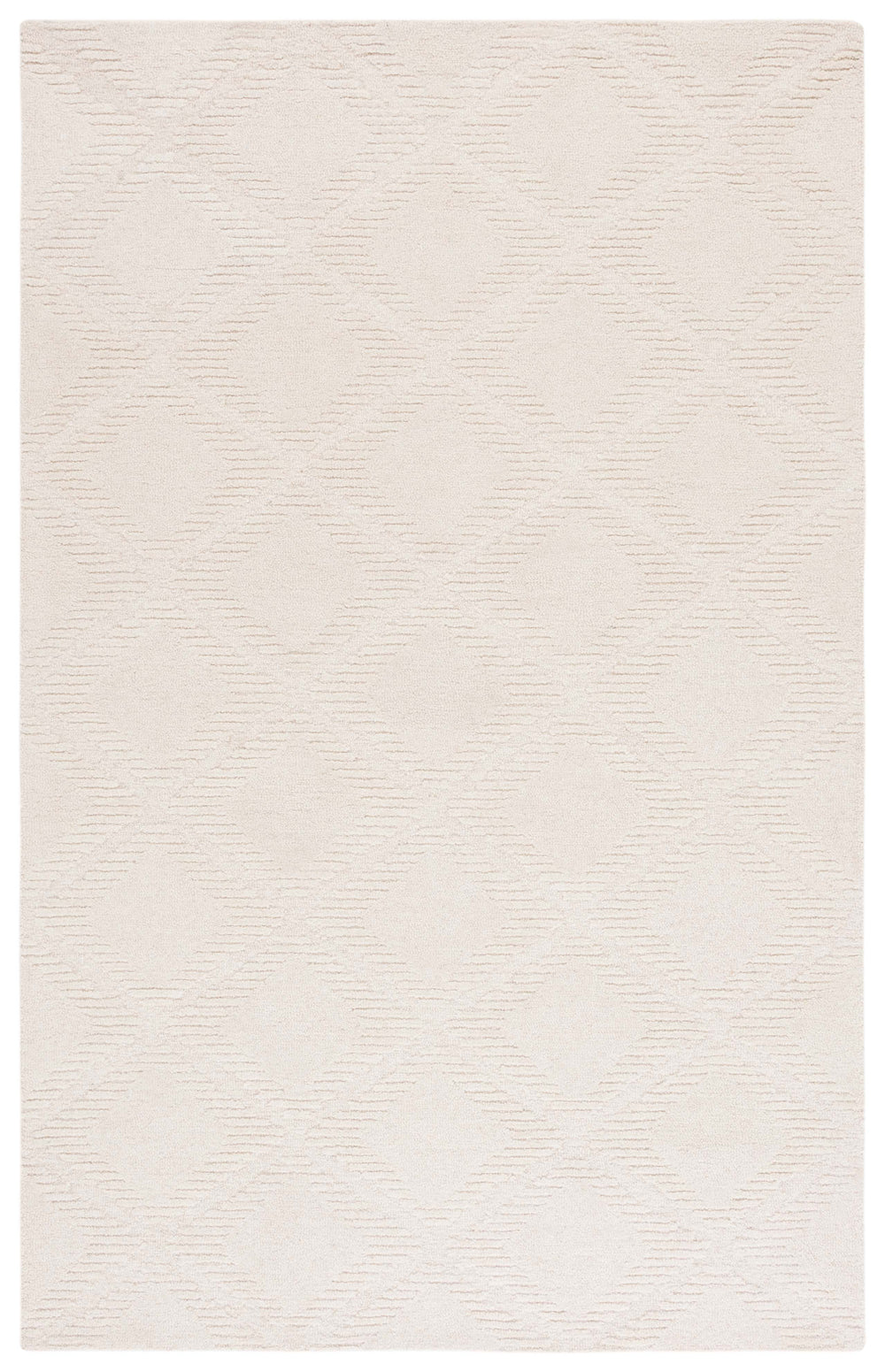 Safavieh Rodeo Hand-tufted Medium Rectangle Area Rug - Elegant Geometric Design For Modern Home Decor Ivory 80% Wool & 20% Cotton Rd676a-5