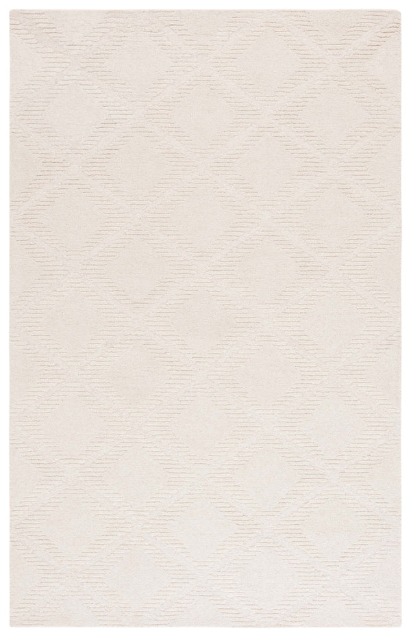 Safavieh Rodeo Hand-tufted Medium Rectangle Area Rug - Elegant Geometric Design For Modern Home Decor Ivory 80% Wool & 20% Cotton Rd676a-5
