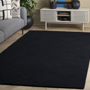 Safavieh Rodeo Hand-tufted Medium Rectangle Area Rug - Elegant Geometric Design For Modern Home Decor Black 80% Wool & 20% Cotton Rd676z-5
