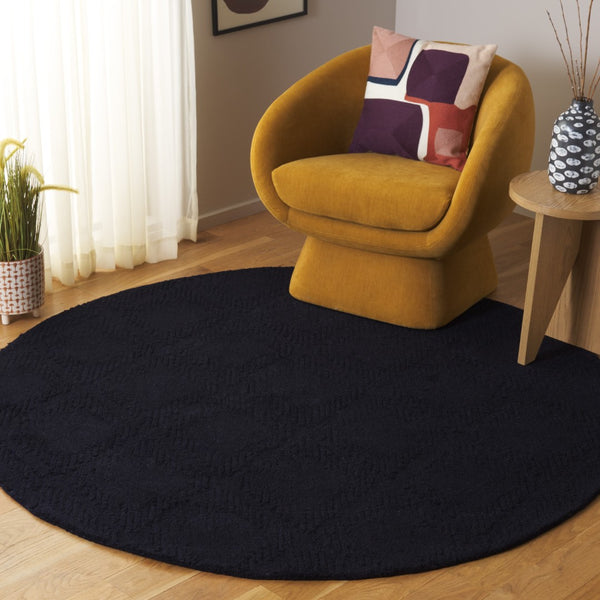 Safavieh Rodeo Drive Hand-tufted Area Rug - Elegant Geometric Design In Luxurious Wool And Cotton Blend Black 80% Wool & 20% Cotton Rd676z-9