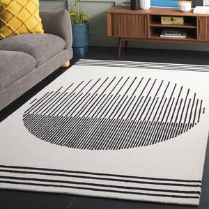 Safavieh Rodeo Drive 5' X 8' Ivory/Black Area Rug - Luxurious Hand-tufted Wool & Cotton For Cozy Elegance Ivory ,Black 80% Wool & 20% Cotton Rd680z-5