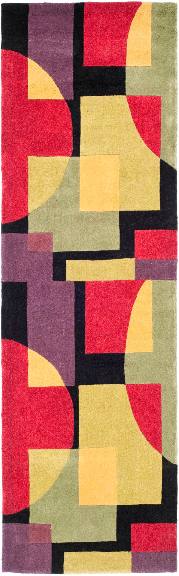 Safavieh Rodeo Modern Geometric Area Rug - Hand-tufted Wool Piece For Cozy And Stylish Home Decor Black ,Grey Wool Pile Rd843b-8r