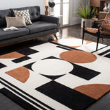 Safavieh Rodeo Drive 856 Hand Tufted Contemporary Rug IIX Ivory / Black RD856A-8