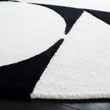 Safavieh Rodeo Drive 857 Hand Tufted Contemporary Rug Ivory / Black 6' x 6' Round