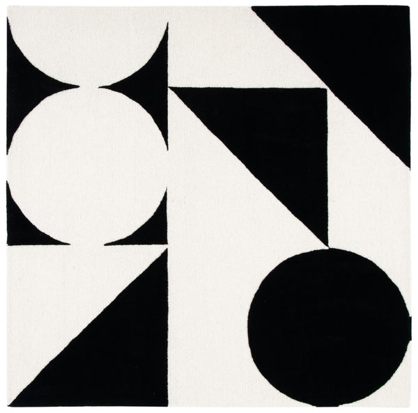 Safavieh Rodeo Drive 857 Hand Tufted Contemporary Rug IIX Ivory / Black RD857A-6SQ