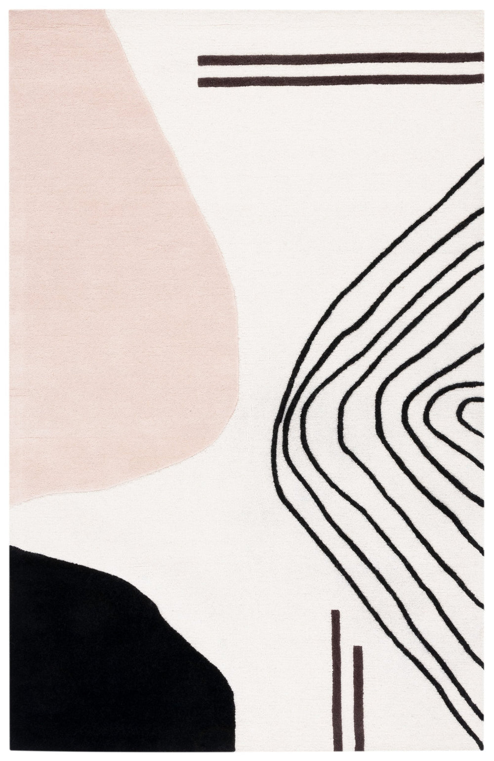 Safavieh Rodeo Drive 860b Luxurious Wool Cotton Area Rug For Elegant Home Décor In Timeless Colors Ivory ,Blush Wool Cotton With Latex Rd860u-4r