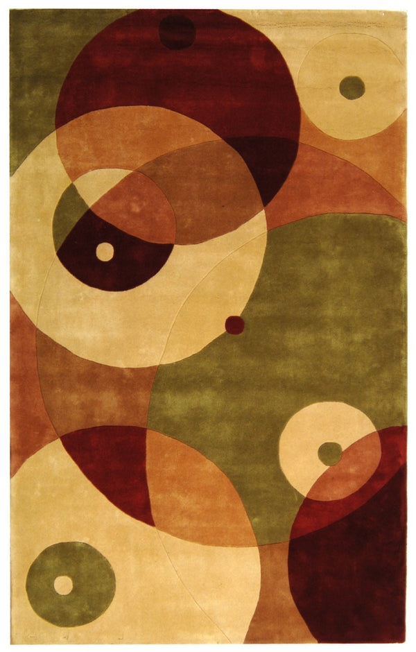 Safavieh Rodeo Hand Tufted Wool Pile Rug – Artisan Crafted With Abstract Design For Contemporary Decor Style Rust ,Ivory Wool Pile Rd877a-4