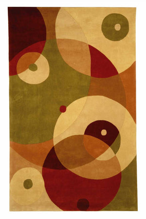 Safavieh Rodeo Hand Tufted Wool Pile Rug – Artisan Crafted With Abstract Design For Contemporary Decor Style Rust ,Ivory Wool Pile Rd877a-4