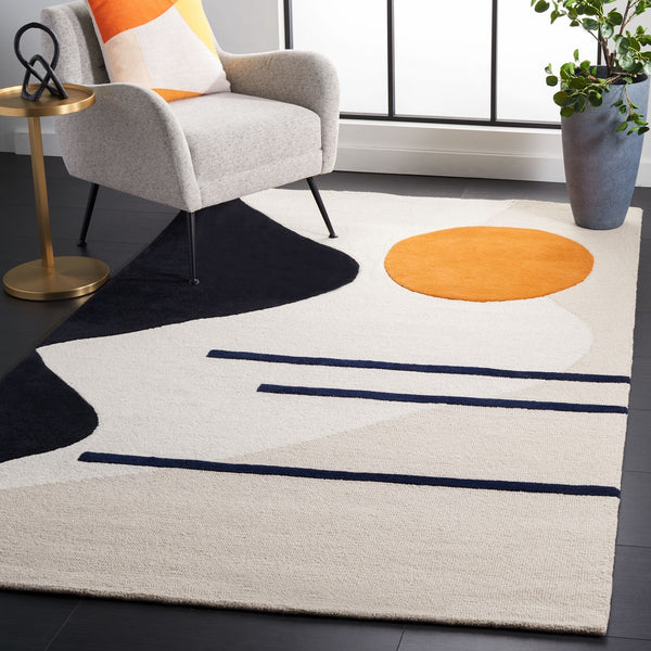 Rodeo Drive 883 Hand Tufted Contemporary Wool Cotton Rug with Latex Backing for Modern Spaces
