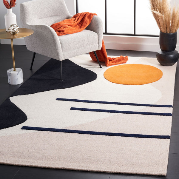 Rodeo Drive 883 Hand Tufted Contemporary Wool Cotton Rug with Latex Backing for Modern Spaces
