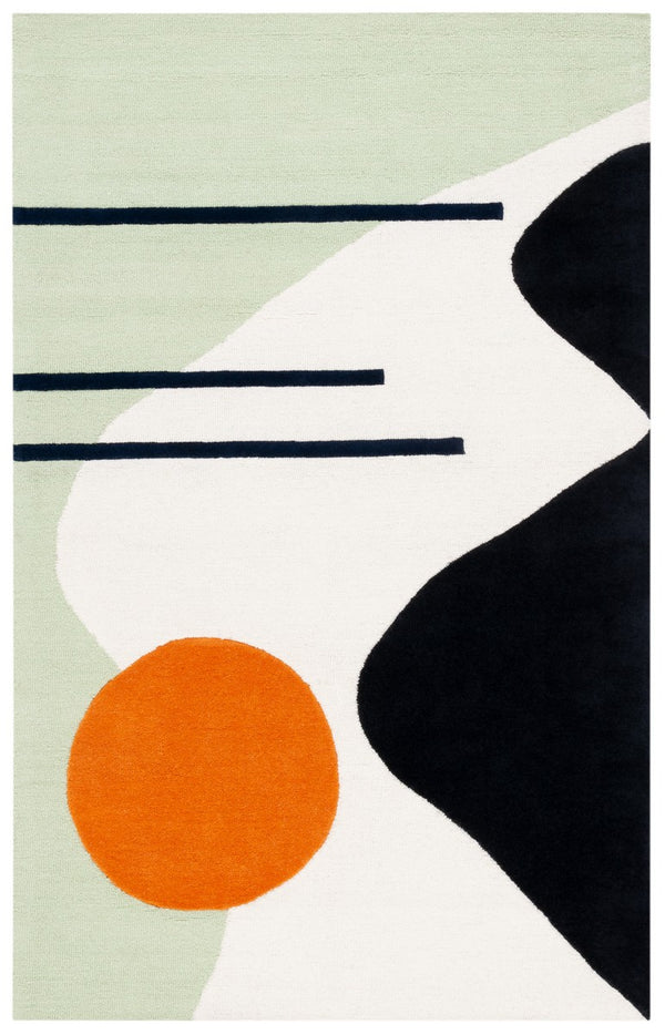 Rodeo Drive 883 Hand Tufted Contemporary Wool Cotton Rug with Latex Backing for Modern Spaces