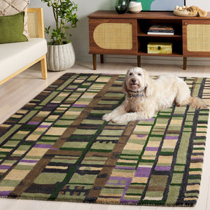 Safavieh Rodeo Exquisite Hand-tufted Area Rug In Rich Green And Purple For Stylish Home Décor Enhancement Green ,Purple Polyester Pile Rd976y-28