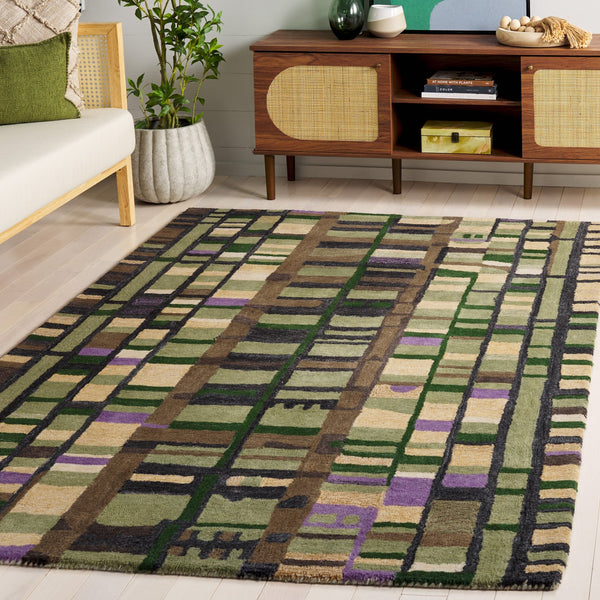 Safavieh Rodeo Exquisite Hand-tufted Area Rug In Rich Green And Purple For Stylish Home Décor Enhancement Green ,Purple Polyester Pile Rd976y-28