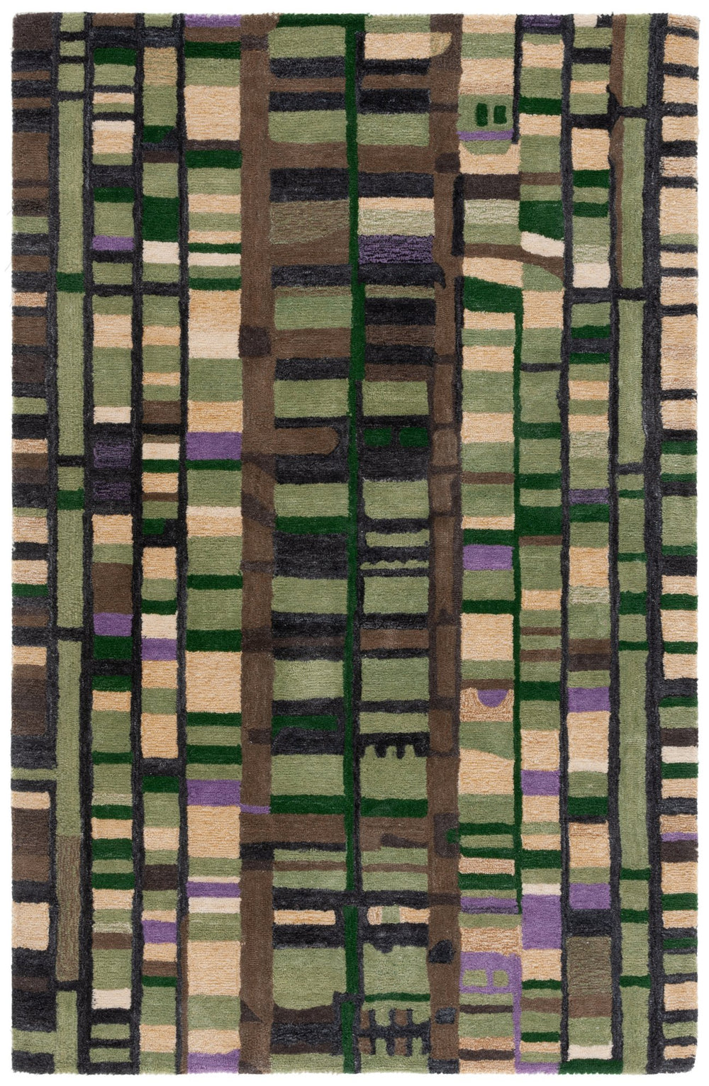 Safavieh Rodeo Exquisite Hand-tufted Area Rug In Rich Green And Purple For Stylish Home Décor Enhancement Green ,Purple Polyester Pile Rd976y-28