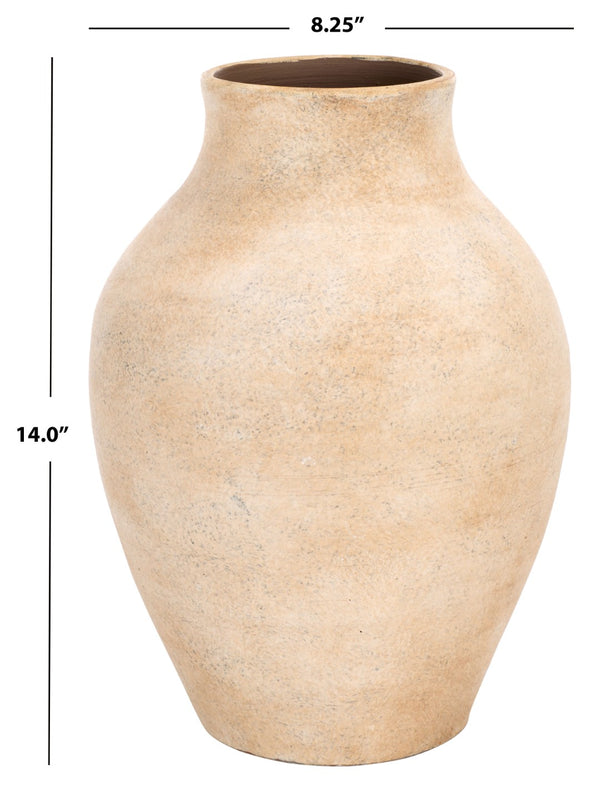 Safavieh MESA, 14.25" Handcrafted Stoneware Vase in Natural/Grey - Elevate Your Home Decor with Style RDC1211A
