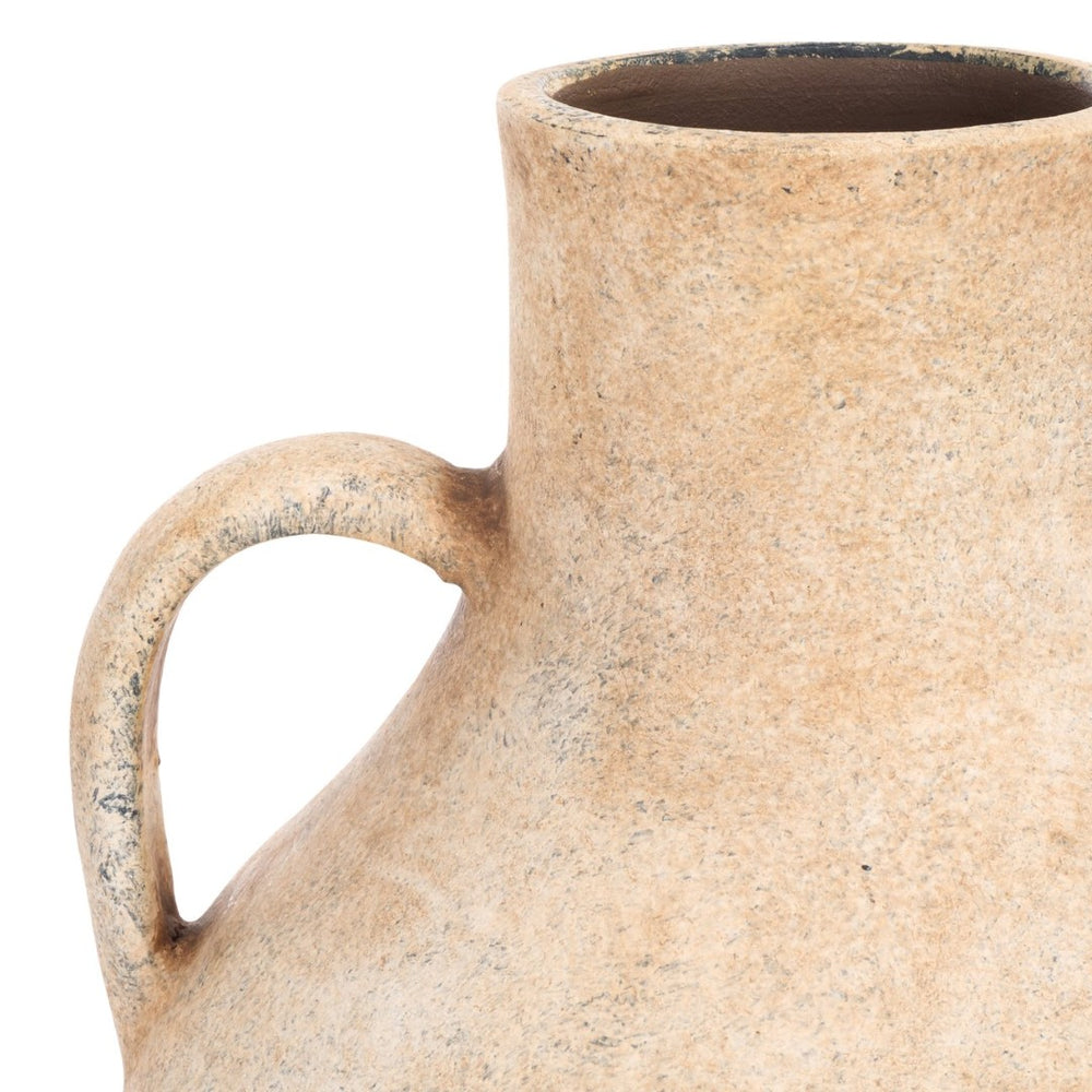 Safavieh MESA, 18" Stoneware Vase in Natural and Grey - Elegant Rustic Centerpiece for Modern Home Decor RDC1212A