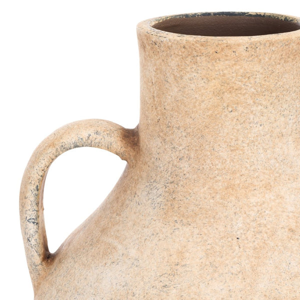 Safavieh MESA, 18" Stoneware Vase in Natural and Grey - Elegant Rustic Centerpiece for Modern Home Decor RDC1212A