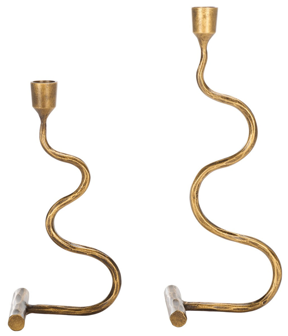 Safavieh Zobi Taper Candlestick Set Of 2 RDC2500A-SET2 Gold