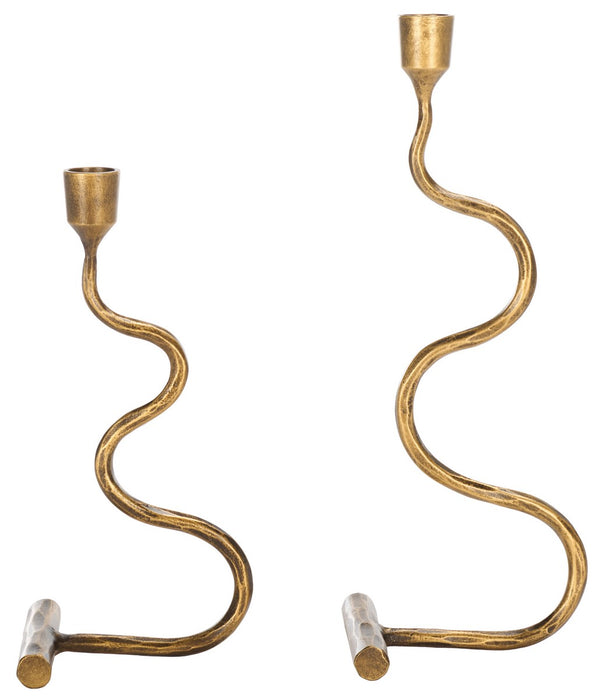 Safavieh Zobi Taper Candlestick Set Of 2 RDC2500A-SET2 Gold
