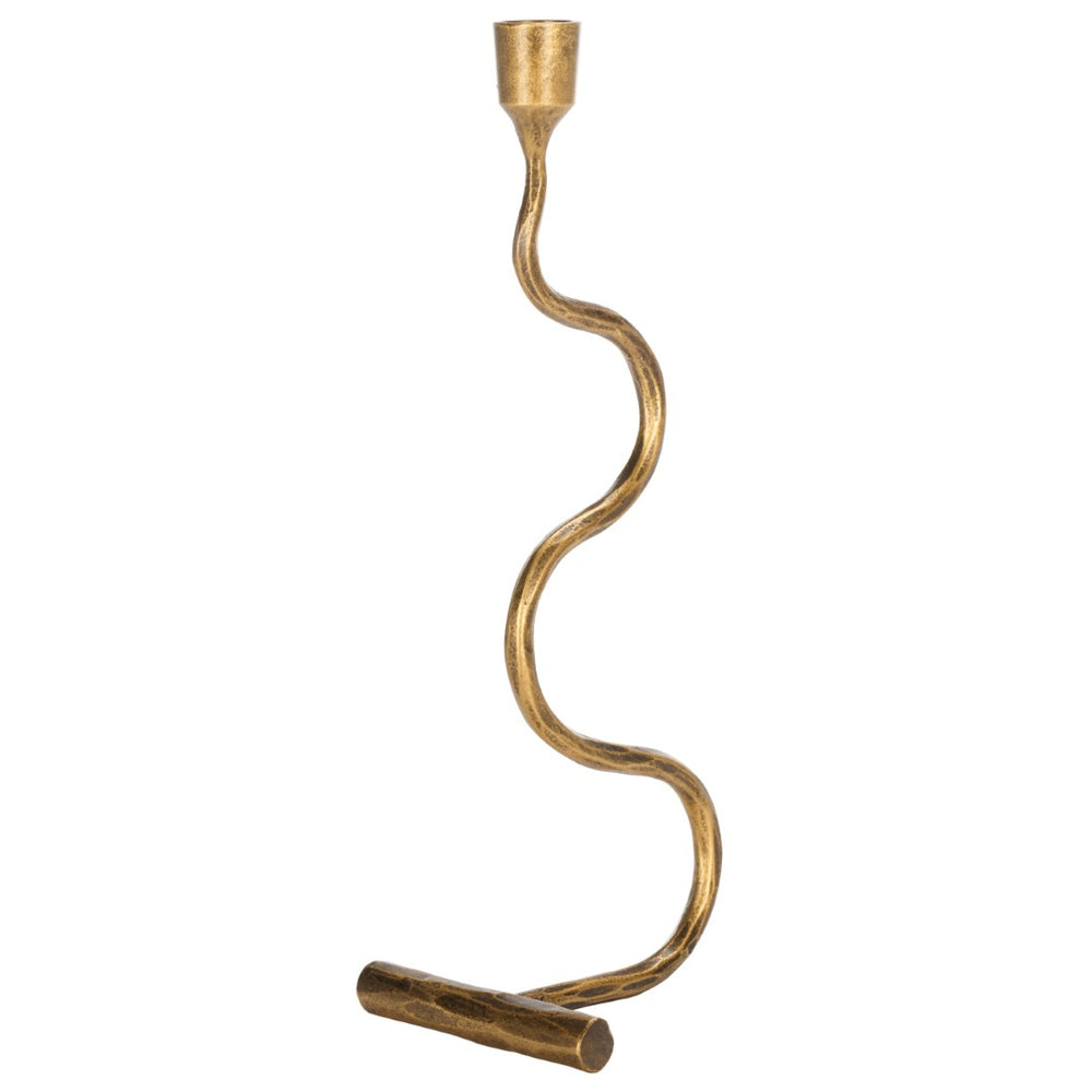 Safavieh ZOBI, Elegant Gold Taper Candlestick Set of 2 – Solid Metal Décor for Dining & Home Styling RDC2500A-SET2