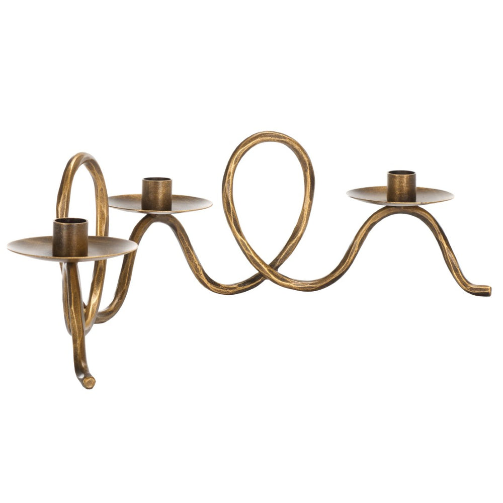 Safavieh CIAN, 5.5" Brass Taper Candle Holder – Sculptural Centerpiece for Modern & Vintage Decor Styles RDC2501A