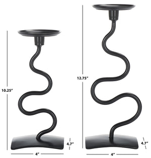 Safavieh Nisi Candleholder Set Of 2 RDC2502A-SET2 Black