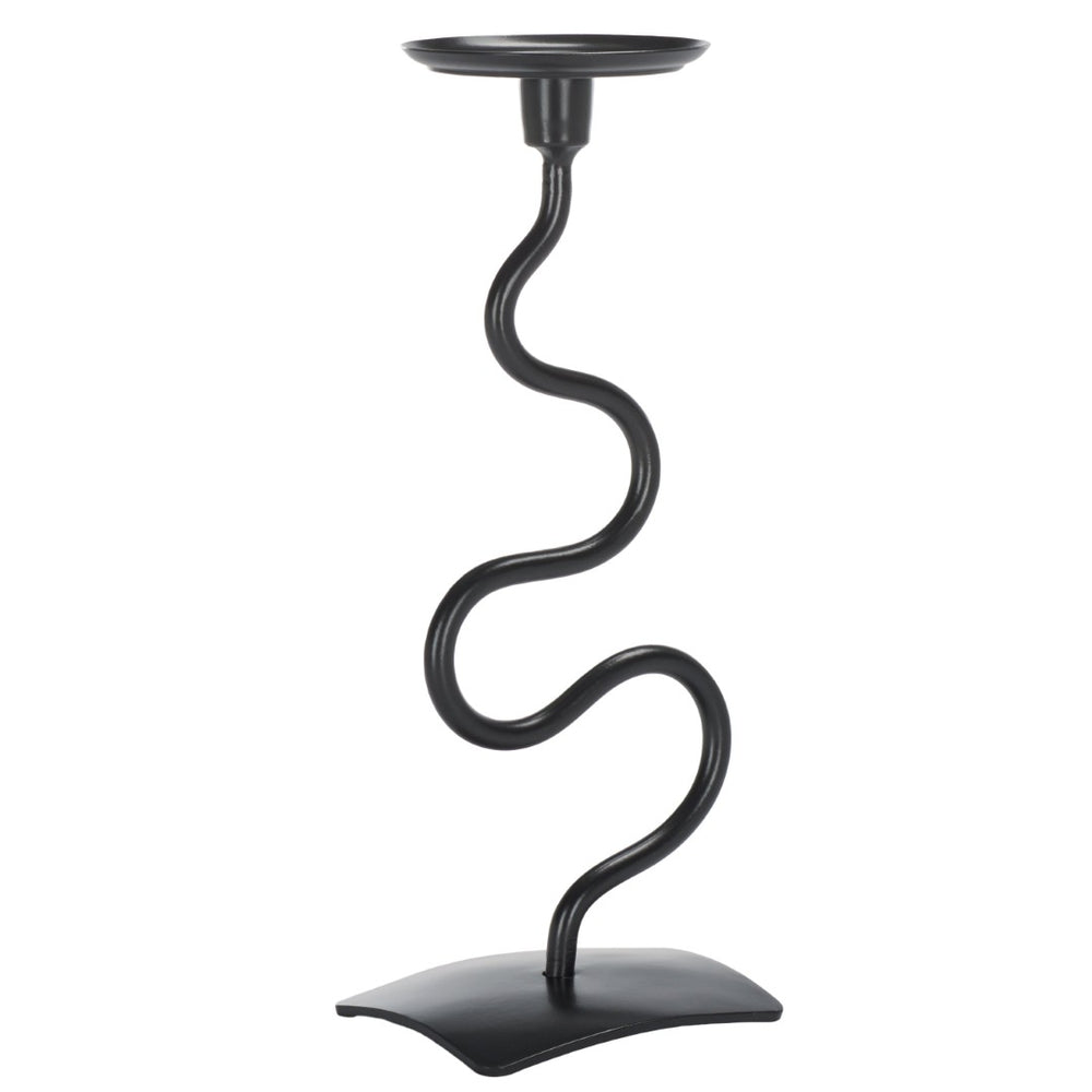 Safavieh NISI, Modern Black Metal Dual-Use Candlestick Set of 2 – Sculptural Home Decor for Versatile Candle Styles RDC2502A-SET2