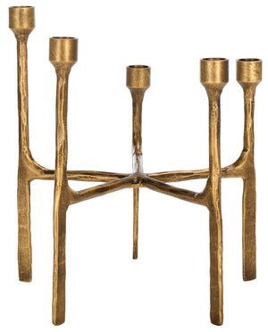 Safavieh Quyn  Taper Candleholder Centerpiece RDC2503A Brass