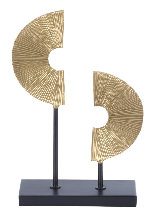Safavieh Echo Cast Aluminum Arc Sculpture Two Tone Finish Modern Accent for Shelf or Console RDC3005A