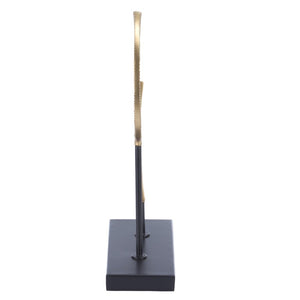 Safavieh Echo Cast Aluminum Arc Sculpture Two Tone Finish Modern Accent for Shelf or Console RDC3005A