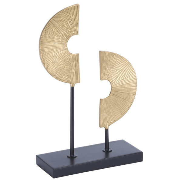 Safavieh Echo Cast Aluminum Arc Sculpture Two Tone Finish Modern Accent for Shelf or Console RDC3005A