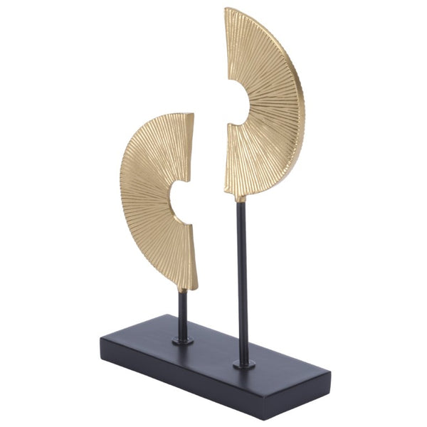 Safavieh Echo Cast Aluminum Arc Sculpture Two Tone Finish Modern Accent for Shelf or Console RDC3005A