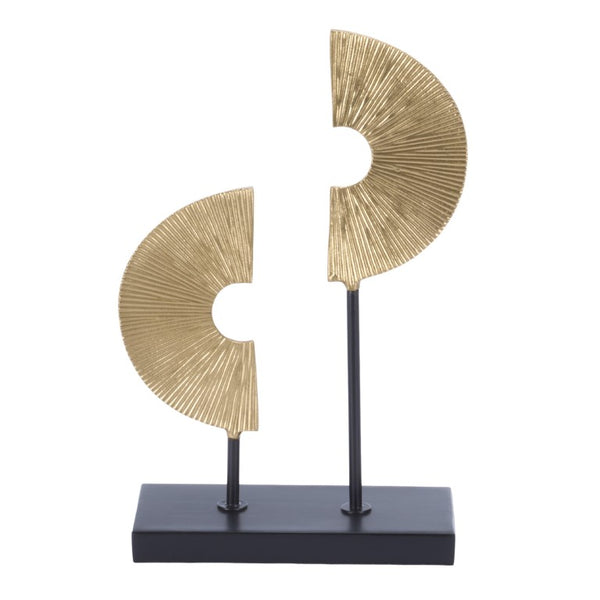 Safavieh Echo Cast Aluminum Arc Sculpture Two Tone Finish Modern Accent for Shelf or Console RDC3005A