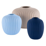 Jacie, Grey/Navy/Light Blue, Ceramic,Vase Set Of 3