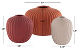 Safavieh Jacie, Orange/Grey/Dark Orange, Ceramic,Vase Set Of 3 Assorted Ceramic RDC4000B-SET3