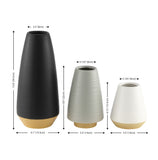 Safavieh Joetta, Black/White/Grey, Ceramic, Vase Set Of 3 Assorted Ceramic RDC4009A-SET3