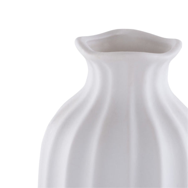 Safavieh ILSA, Elegant White Ceramic Vase Set of 2 - Sculptural Home Decor for Fresh Flowers & Stylish Accents RDC4010A-SET2