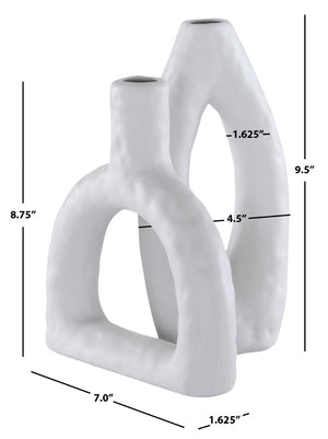 Safavieh PAOLETTE, Modern Stone Grey Ceramic Vase Set of 2 – Sculptural Decor for Contemporary Spaces RDC4011A-SET2
