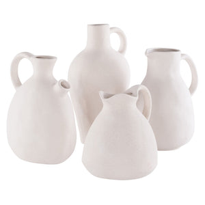 Safavieh MISA, Timeless Beige Ceramic Vase Set of 4 - Handcrafted Design for Elegant Home Decor & Florals RDC4015A-SET4