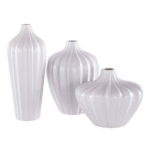 Safavieh CLEA, Sculptural Ivory Ceramic Vase Set of 3 - Bold, Textured Accent for Modern Home Decor! RDC4018A-SET3