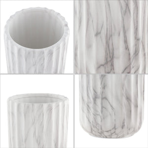 Safavieh SILENE, Elegant White Marble Ceramic Vase Set of 2 for Timeless Home Décor and Stylish Accents RDC4022A-SET2