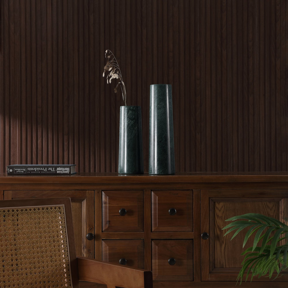 Safavieh Valto, Elegant Green Marble Vase Set Of 2 – Modern Minimalist Design For Floral Display & Decor Green Marble Stone Rdc4025a-set2