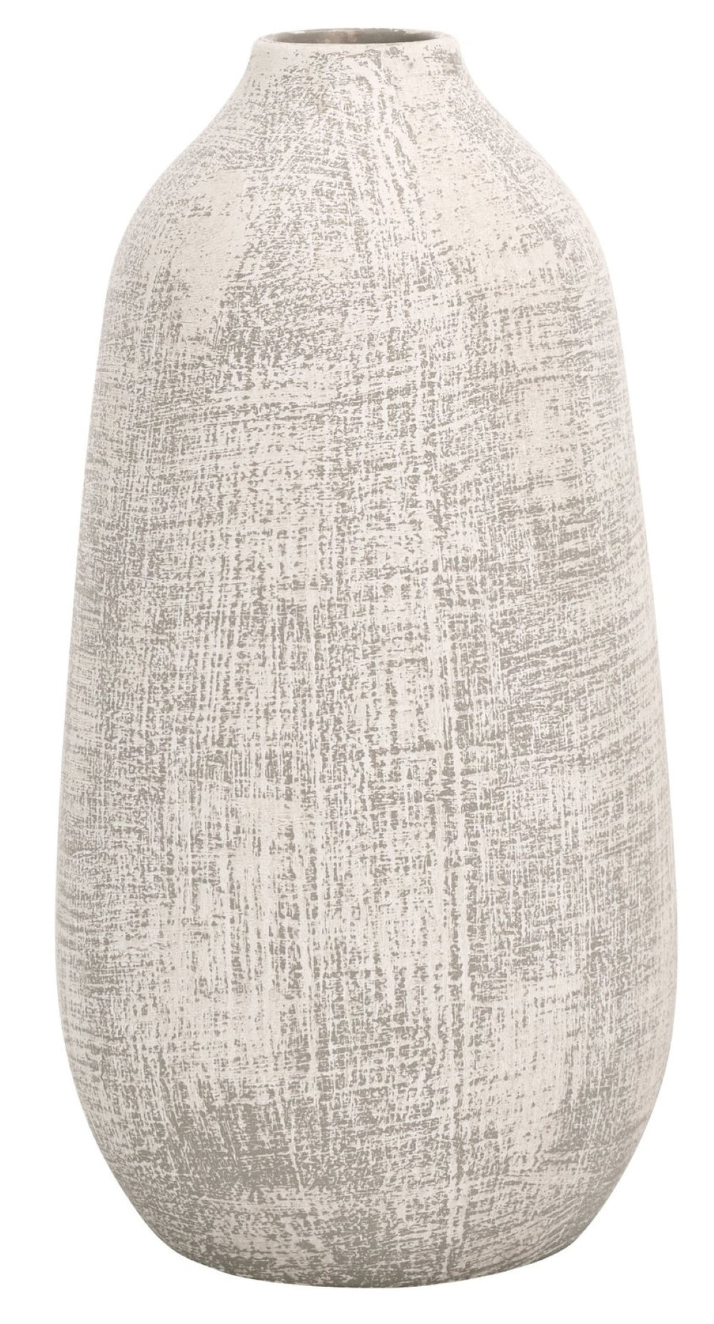 Safavieh OIA,10.75", Elegant Grey Ceramic Vase with Whitewash Finish for Stylish Home Décor Accents RDC4031A