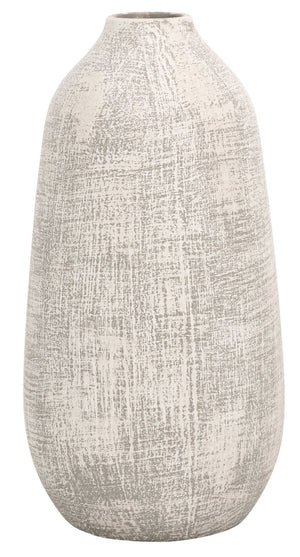 Safavieh OIA,10.75", Elegant Grey Ceramic Vase with Whitewash Finish for Stylish Home Décor Accents RDC4031A