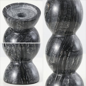 Safavieh Rhodes, Elegant Grey Marble Candle Holder Set Of 2 – Versatile For Pillar & Taper Candles, Chic Decor Grey Marble Rdc4037a-set2